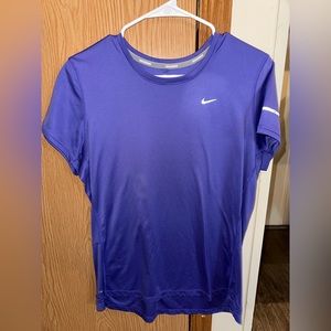 WOMEN’S NIKE RUNNING DRI-FIT SHORT SLEEVE TOP PURPLE SZ XL
